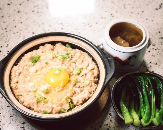 Minced Pork and Egg on Rice 窝蛋肉饼饭